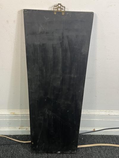 FOUR CHINESE CARVED MOTHER OF PEARL HAND PAINTED STORKS IN TREES WALL PLAQUES