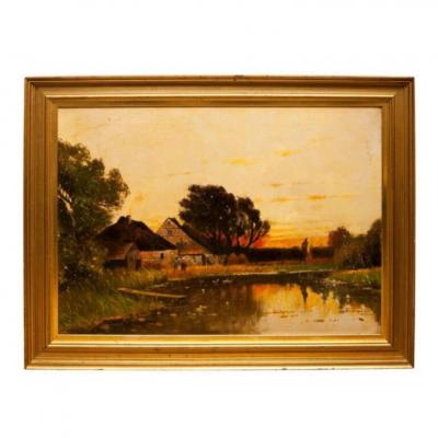 FRAMED OIL ON CANVAS BY JOSEF SEDLMEIER