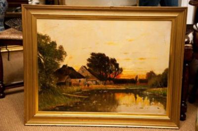 FRAMED OIL ON CANVAS BY JOSEF SEDLMEIER