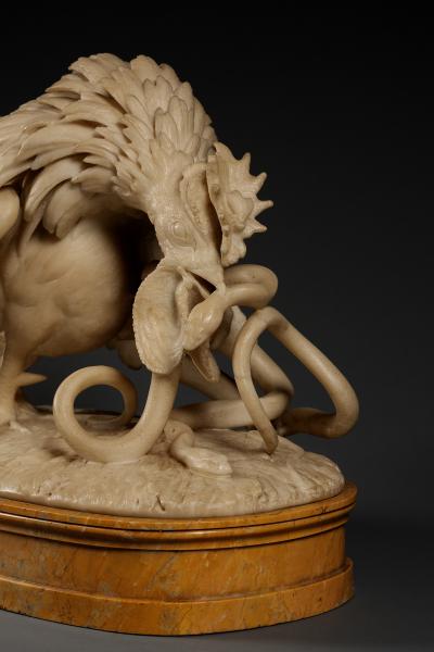 FRANCESCO ANTONIO FRANZONI A COCKEREL BATTLING WITH TWO SERPENTS ATTRIBUTED TO FRANCESCO ANTONIO FRANZONI