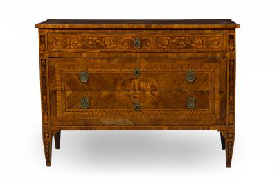 FRANCESCO PREDA FRANCESCO PREDA Italian Neo Class Walnut and Lemonwood Inlaid Commode Chest