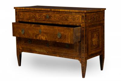 FRANCESCO PREDA FRANCESCO PREDA Italian Neo Class Walnut and Lemonwood Inlaid Commode Chest