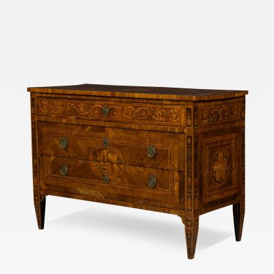 FRANCESCO PREDA FRANCESCO PREDA Italian Neo Class Walnut and Lemonwood Inlaid Commode Chest