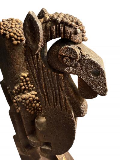 FRANK MEISLER BRUTALIST ARTICULATED METAL CAMEL SCULPTURE BY FRANK MEISLER