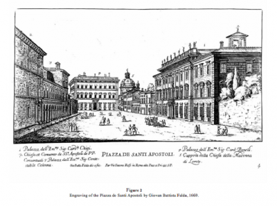 FRANZ RIENTZ A SET OF FOUR RARE MARQUETRY AND PAINTED ARCHITECTURAL VIEWS OF ROME AND VENICE