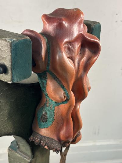 FRED POWELL SURREALIST EROTIC FEMALE NUDE BONDAGE SCULPTURE BY FRED POWELL