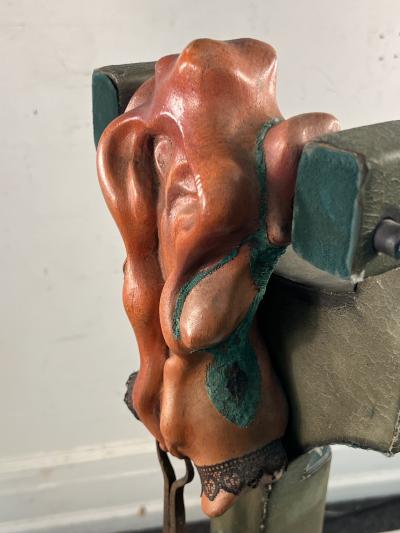 FRED POWELL SURREALIST EROTIC FEMALE NUDE BONDAGE SCULPTURE BY FRED POWELL