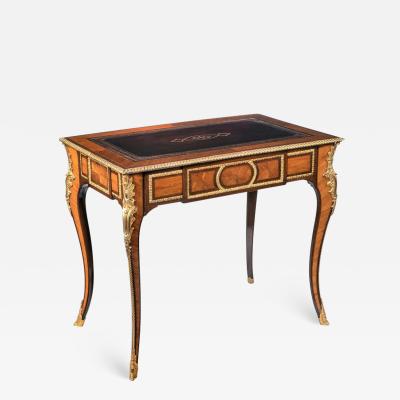 FRENCH 19TH CENTURY GILT BRONZE MOUNTED WRITING TABLE