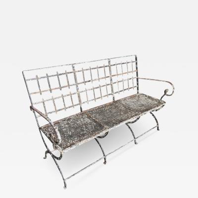 FRENCH 19TH CENTURY IRON GARDEN BENCH