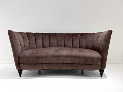 FRENCH ART DECO CHANNELED SOFA