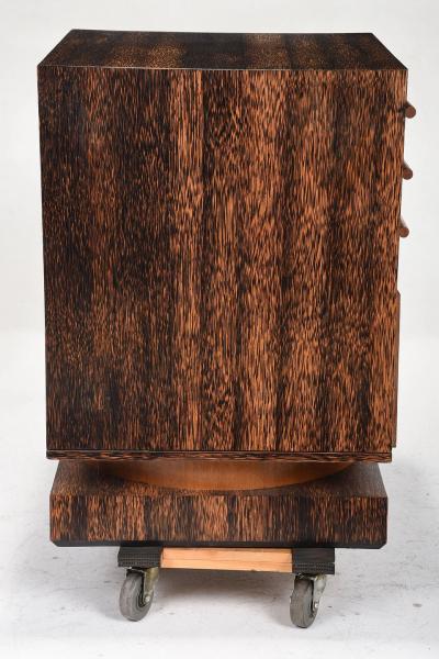 FRENCH ART DECO PALMWOOD BAR CABINET