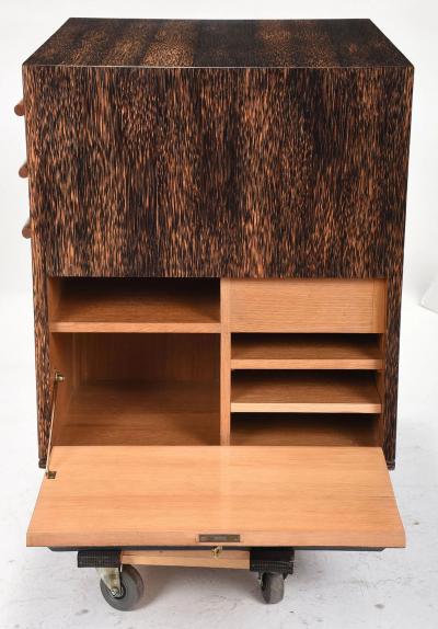 FRENCH ART DECO PALMWOOD BAR CABINET