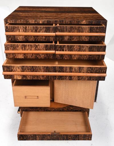 FRENCH ART DECO PALMWOOD BAR CABINET