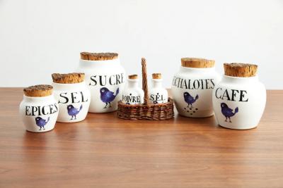 FRENCH CERAMIC JAR SET