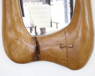 FRENCH HAND CARVED LARGE ORGANIC FORM WALL MIRROR