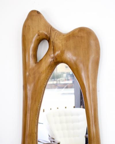 FRENCH HAND CARVED LARGE ORGANIC FORM WALL MIRROR