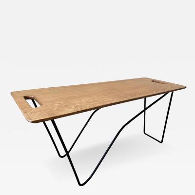 FRENCH OAK IRON TABLE