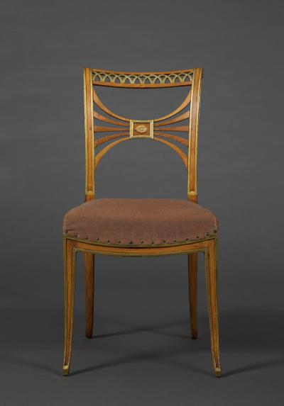 FRIEDRICH GOTTLOB HOFFMANN 11645 SET OF SIX NEOCLASSICAL SIDE CHAIRS