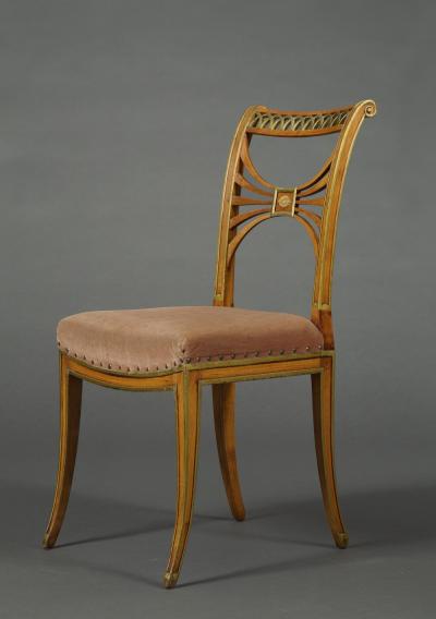 FRIEDRICH GOTTLOB HOFFMANN 11645 SET OF SIX NEOCLASSICAL SIDE CHAIRS