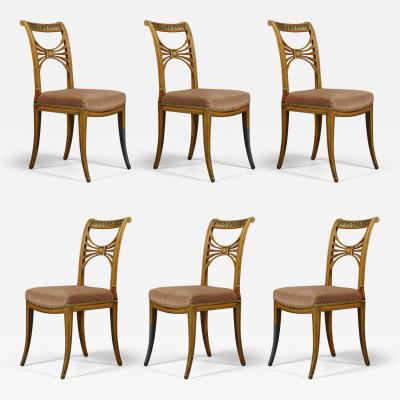 FRIEDRICH GOTTLOB HOFFMANN 11645 SET OF SIX NEOCLASSICAL SIDE CHAIRS