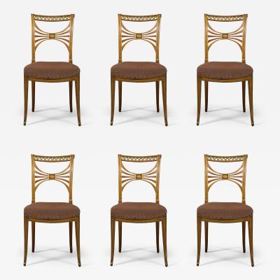 FRIEDRICH GOTTLOB HOFFMANN SET OF SIX NEOCLASSICAL SIDE CHAIRS IN THE MANNER OF FRIEDRICH GOTTLOB HOFFMANN