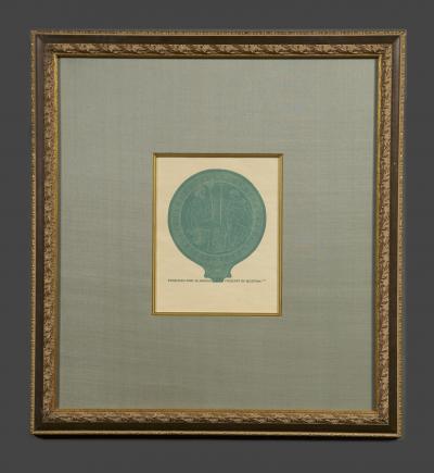 FRITZ ENDELL SET OF EXTREMELY FINE WOODCUTS OF ANCIENT HAND MIRRORS BY FRITZ ENDELL