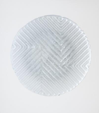 FROSTED AUSTRIAN FLUSH MOUNT