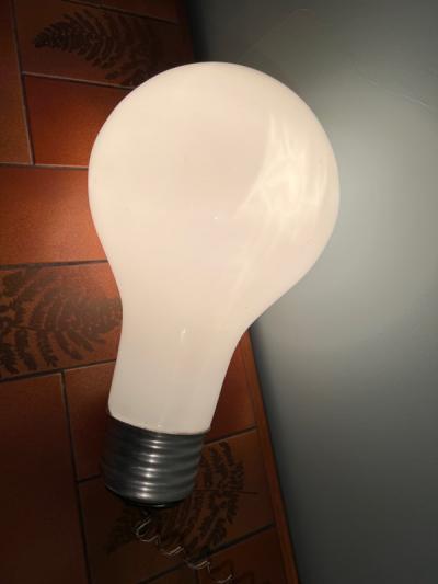FUN GIANT POP ART GLASS LIGHTBULB LAMP