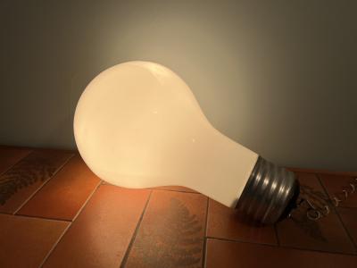 FUN GIANT POP ART GLASS LIGHTBULB LAMP