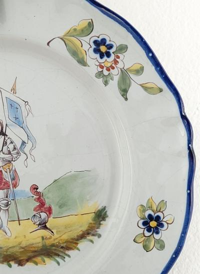 Fa ence Plate with Joan of Arc France 19th century