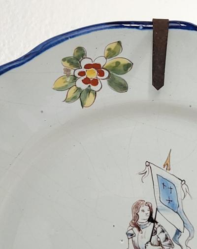 Fa ence Plate with Joan of Arc France 19th century