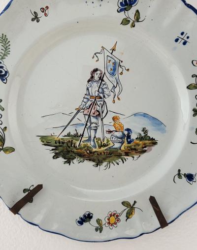 Fa ence Plate with Joan of Arc France 19th century