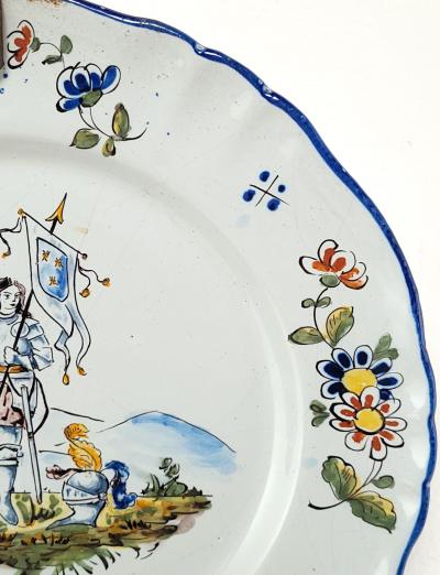 Fa ence Plate with Joan of Arc France 19th century