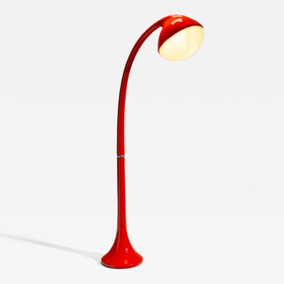 Fabio Lenci DL5 Lampione Floor Lamp in Red by Fabio Lenci for Guzzini Italy 1971