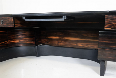 Fabio Lenci Mid Century Large Executive Wooden Desk by Fabio Lenci for Bernini Italy 1960s