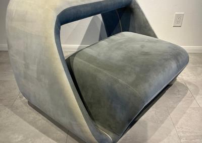 Fabio Novembre Pair of Italian Modern Suede Air Armchairs Fabio Novembre 1970s