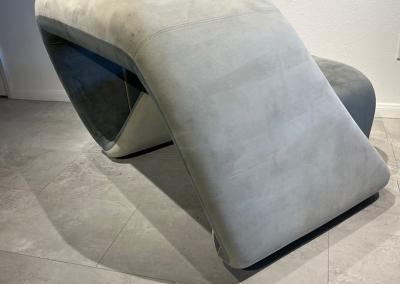 Fabio Novembre Pair of Italian Modern Suede Air Armchairs Fabio Novembre 1970s