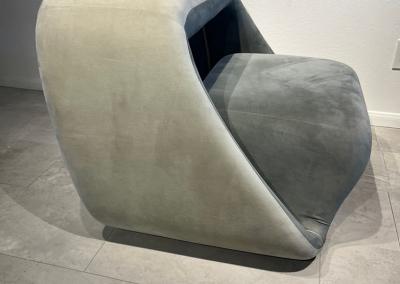 Fabio Novembre Pair of Italian Modern Suede Air Armchairs Fabio Novembre 1970s