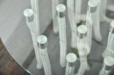 Fabio Novembre Round Glass Coffee Table by F Novembre