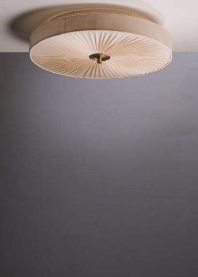 Fabric flush mount ceiling lamp