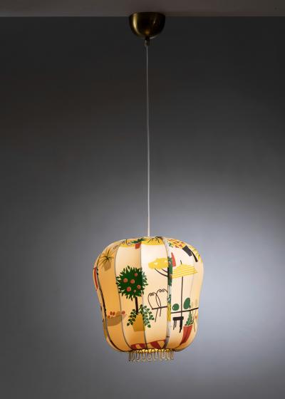 Fabric pendant lamp