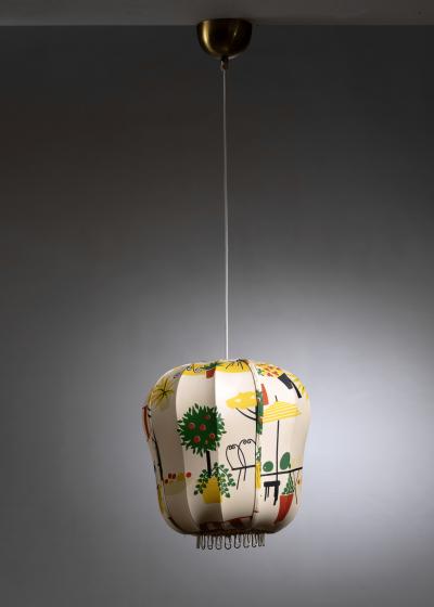 Fabric pendant lamp