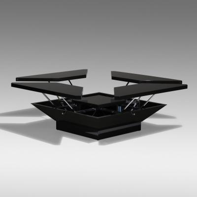 Fabrizio Cocchia Petales Coffee table with four adjustable surfaces for dining