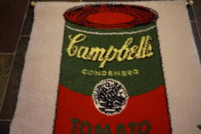 Fabulous Andy Warhol Campbell s Soup Can Rug Tapestry Mid Century Modern