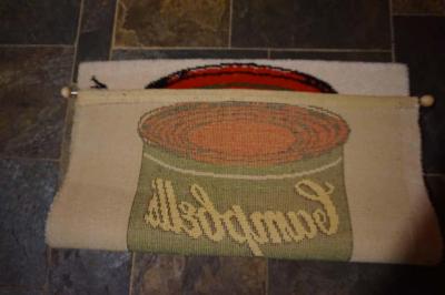 Fabulous Andy Warhol Campbell s Soup Can Rug Tapestry Mid Century Modern