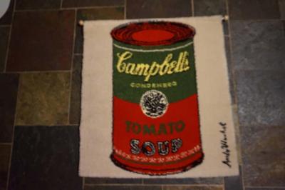 Fabulous Andy Warhol Campbell s Soup Can Rug Tapestry Mid Century Modern