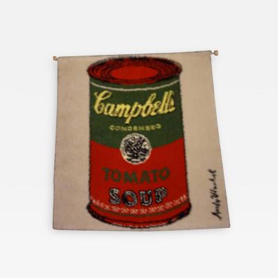 Fabulous Andy Warhol Campbell s Soup Can Rug Tapestry Mid Century Modern