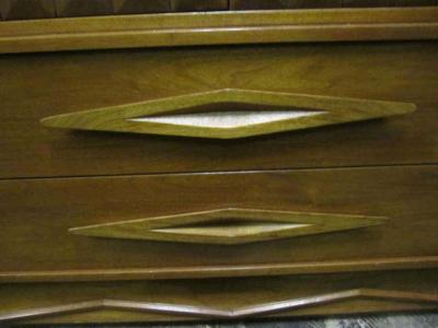Fabulous Architectural 3 Dimensional Tall Dresser Mid century Modern