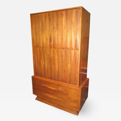 Fabulous Architectural 3 Dimensional Tall Dresser Mid century Modern