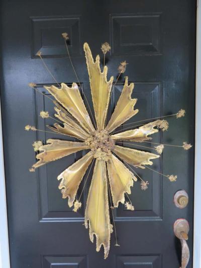 Fabulous Brutalist Brass Starburst Sunburst Wall Sculpture Mid Century Modern